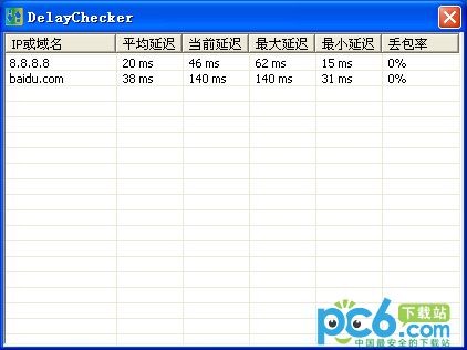 服务器网络延迟测试对比工具(DelayChecker)